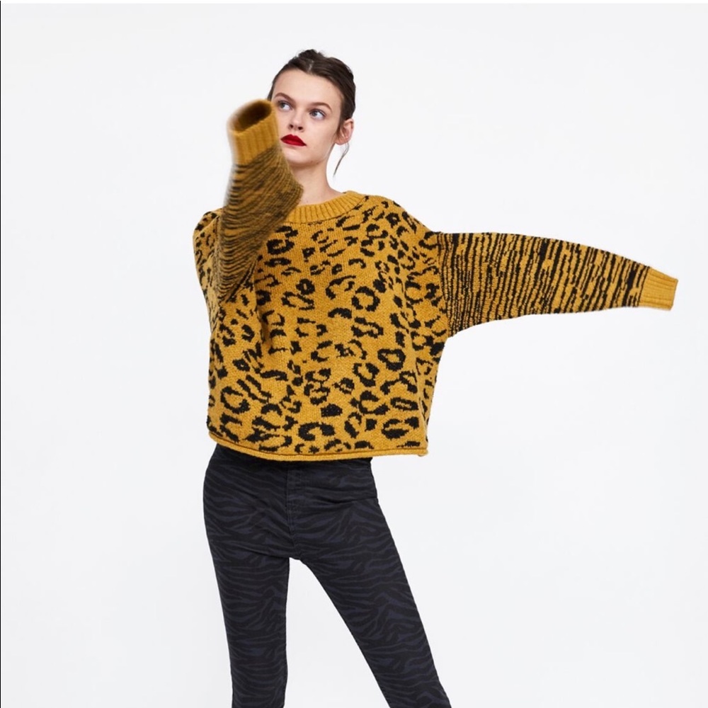 Zara Animal print sweater